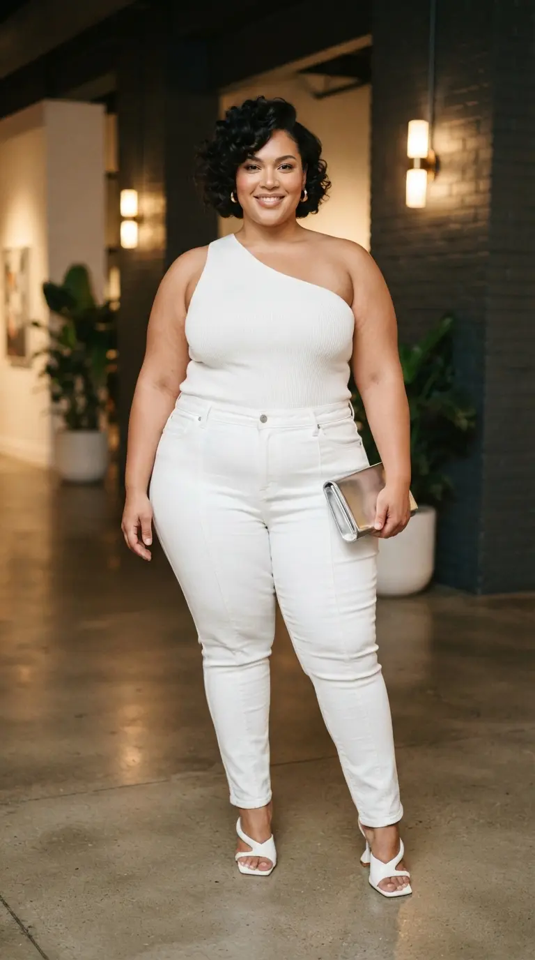 plus size all white outfits 3855