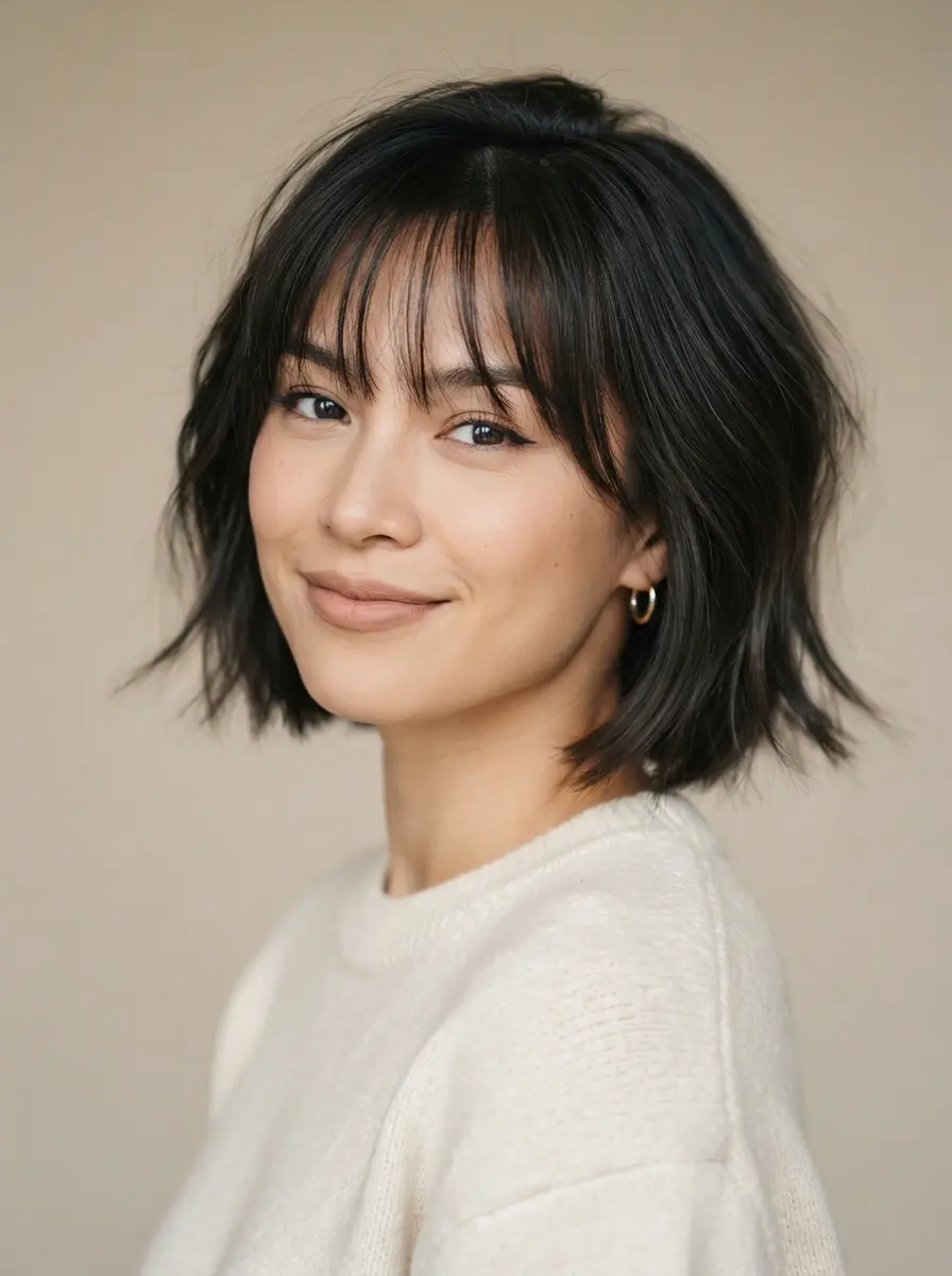 short bob hairstyles for dark thin fine hair 464