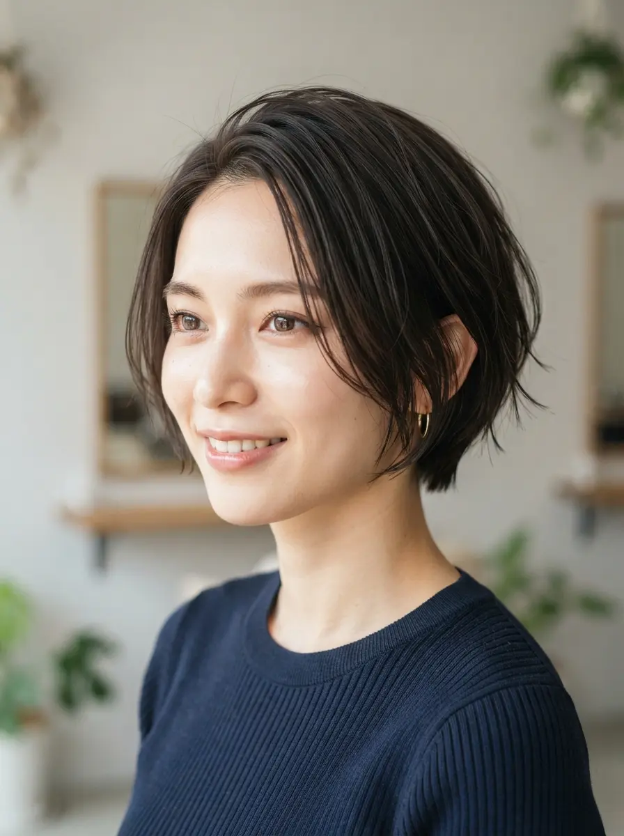 short bob hairstyles for dark thin fine hair 469