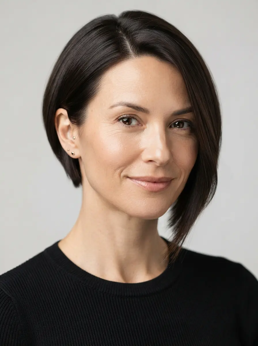 short bob hairstyles for dark thin fine hair 472