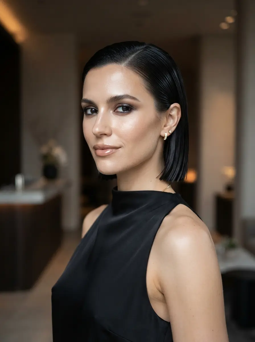 short bob hairstyles for dark thin fine hair 474