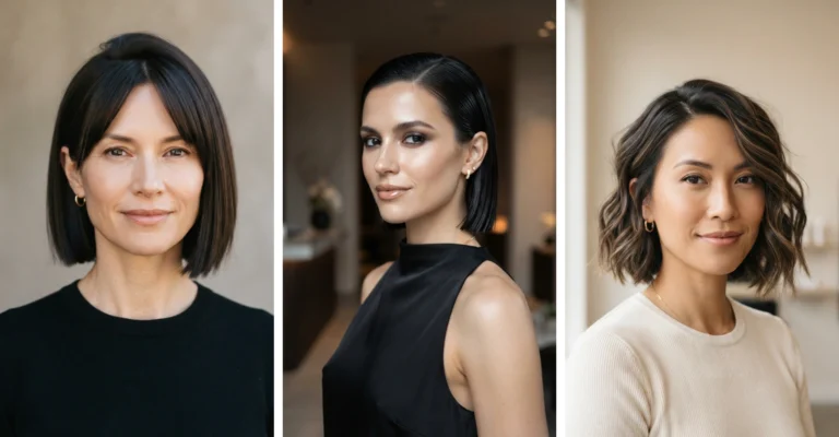 18 Short Bob Hairstyles for Dark Thin Fine Hair to Make Hair Look Fuller