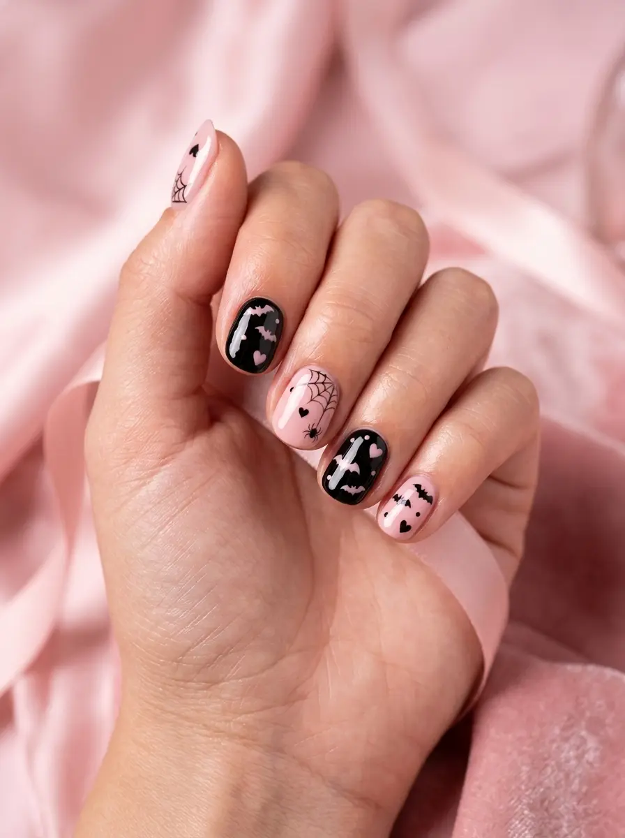 17 Short Halloween Nail Designs Ideas That Nail a Dreamy Aesthetic Style 6 short halloween nail designs ideas 3615