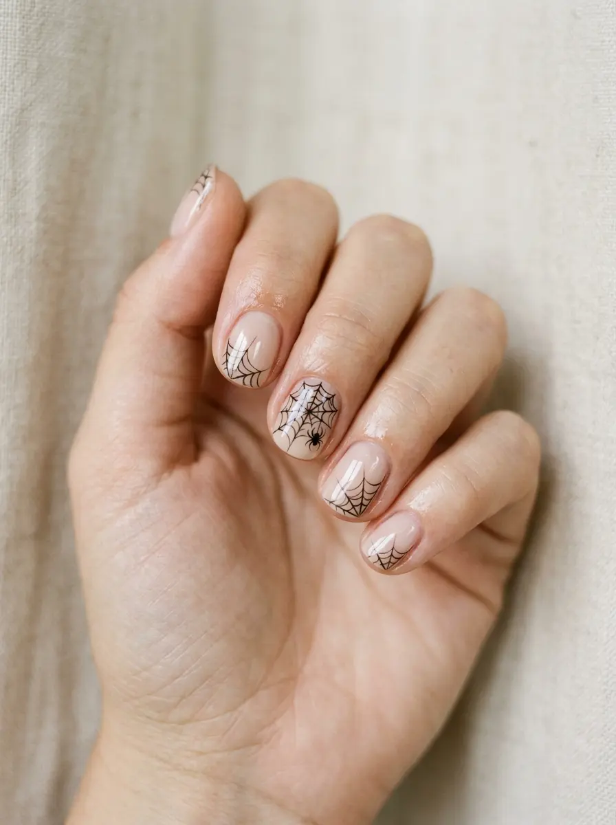 17 Short Halloween Nail Designs Ideas That Nail a Dreamy Aesthetic Style 7 short halloween nail designs ideas 3616