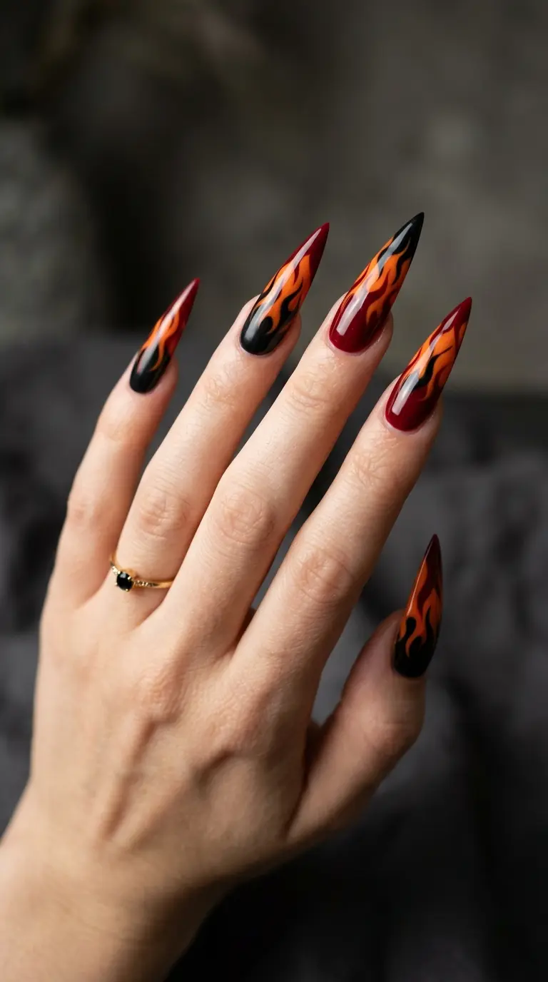 16 Trending Long Halloween Nail Designs Perfect for a Cool Effortless Look 12 trending long halloween nail designs 3638